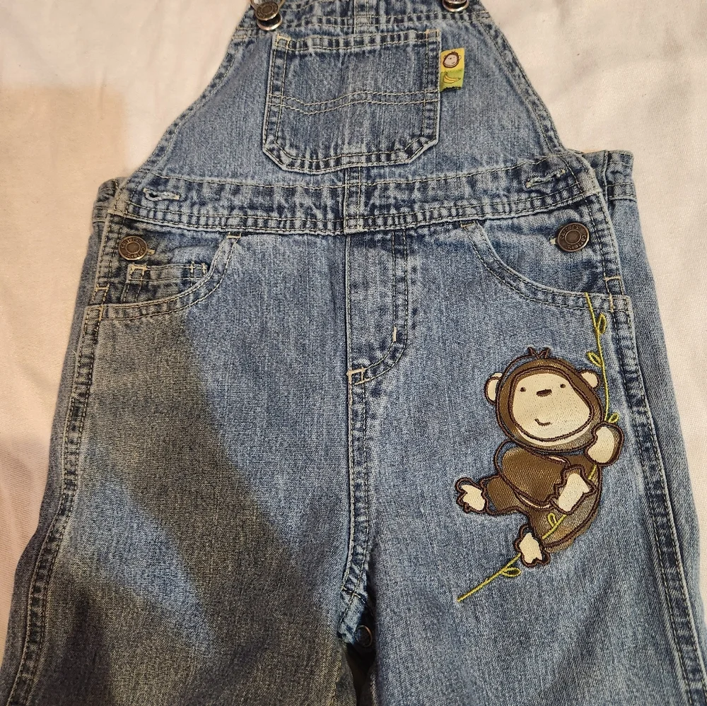 Carter’s Denim Overalls 18 Months Monkey Embroidered Baby
